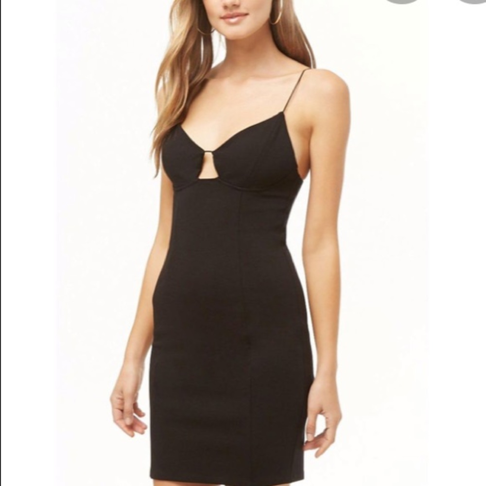 Forever 21 Cutout Black Bodycon Mini Dress
